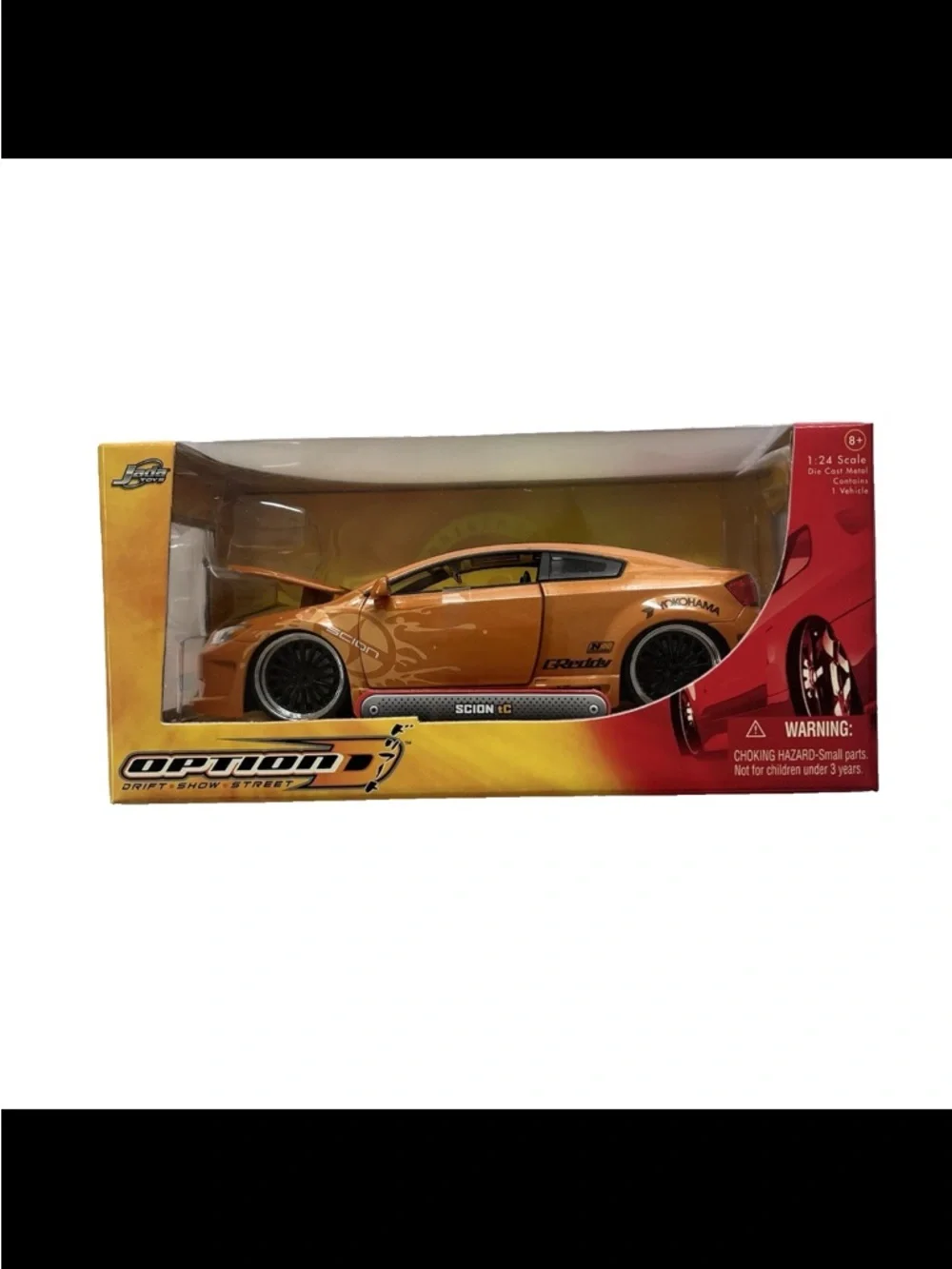 NEW Jada Toys 2007 SCION tC Option D Drift Show Street 1:24 Die Cast Model Car